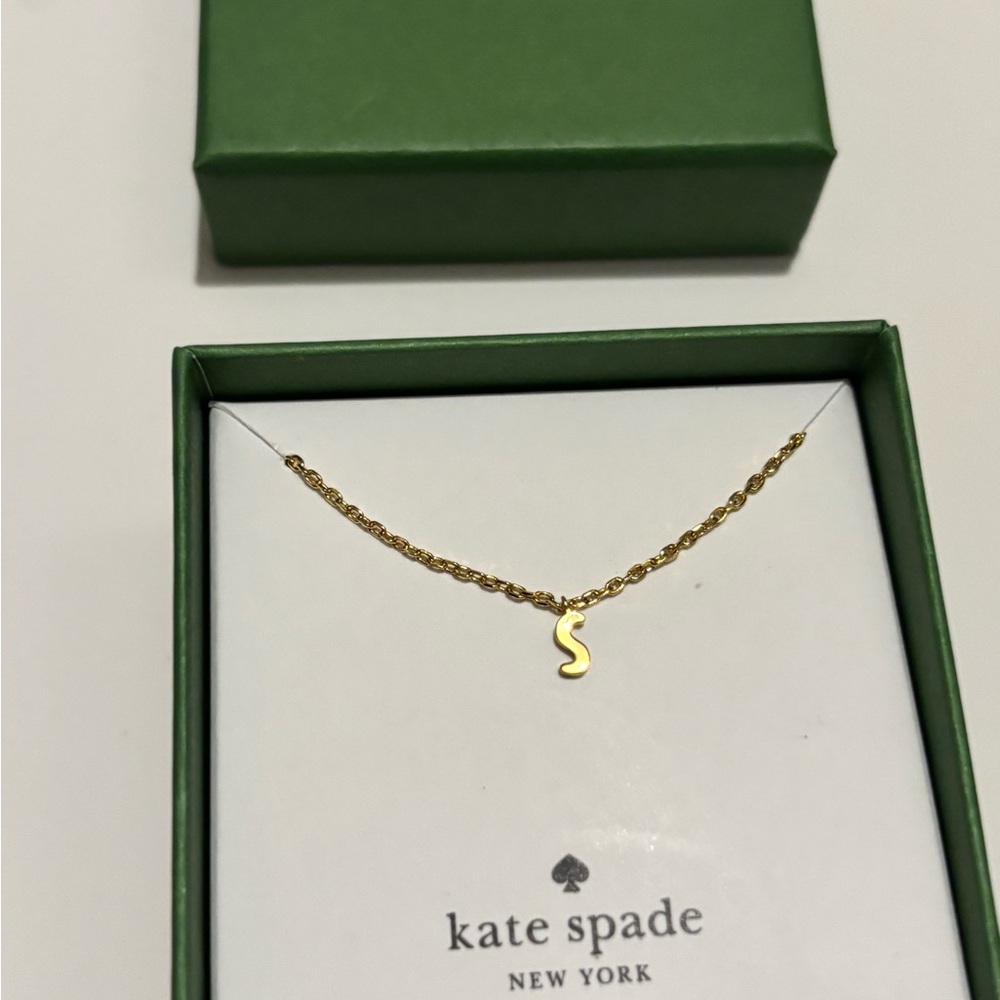 Kate Spade New York One In A Million “S” Initial Pendant Necklace, New In Box